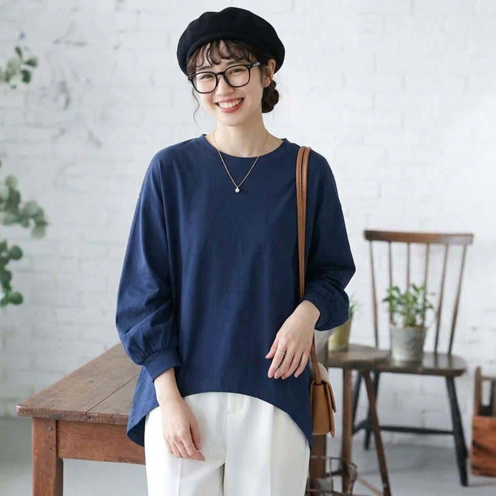 コットン テクスチャ 無地 Tシャツ