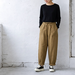 M‑2XL ウエストゴム ガウチョパンツ