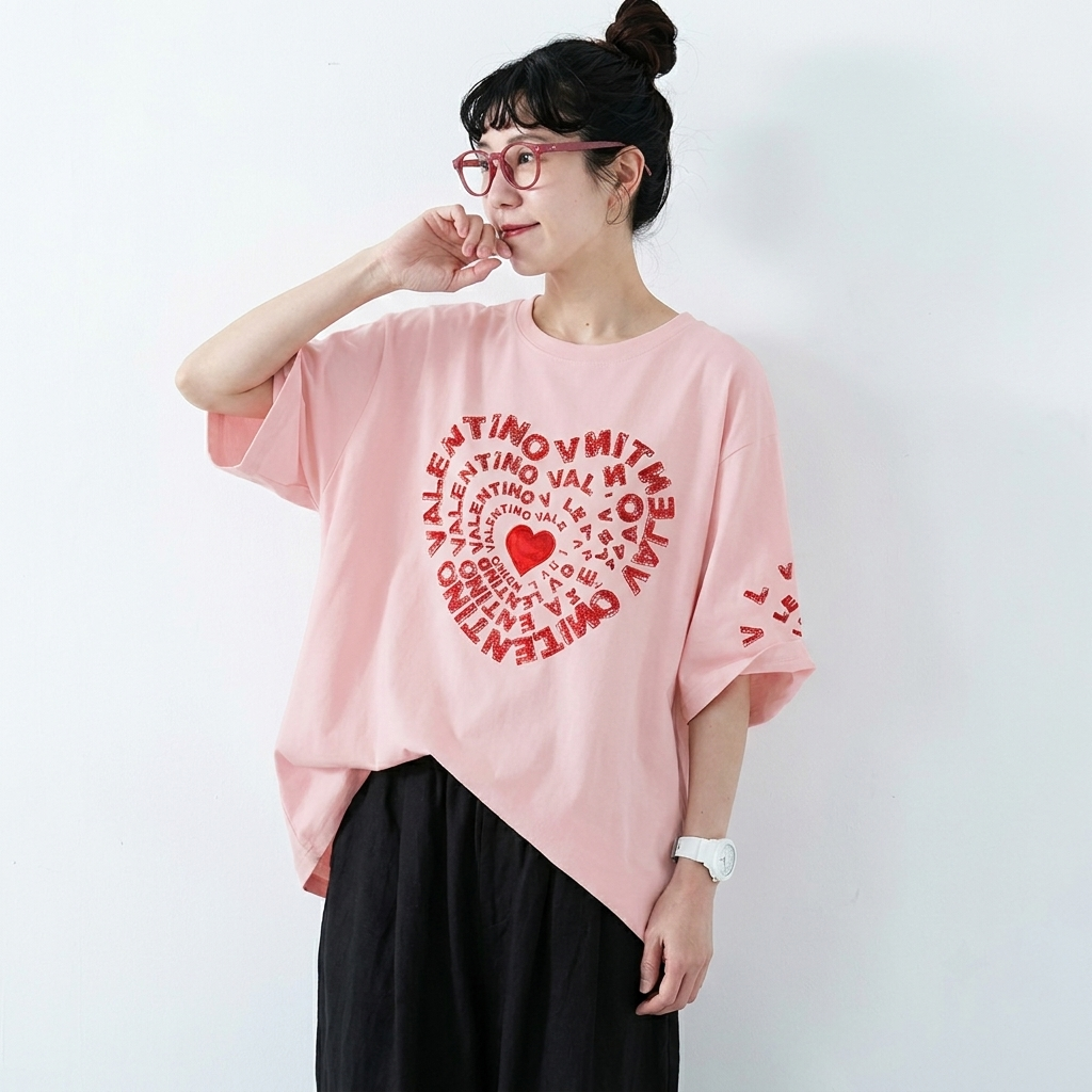 プリント アルファベット ラウンドネック 着心地抜群 デイリーコーデ Tシャツ
