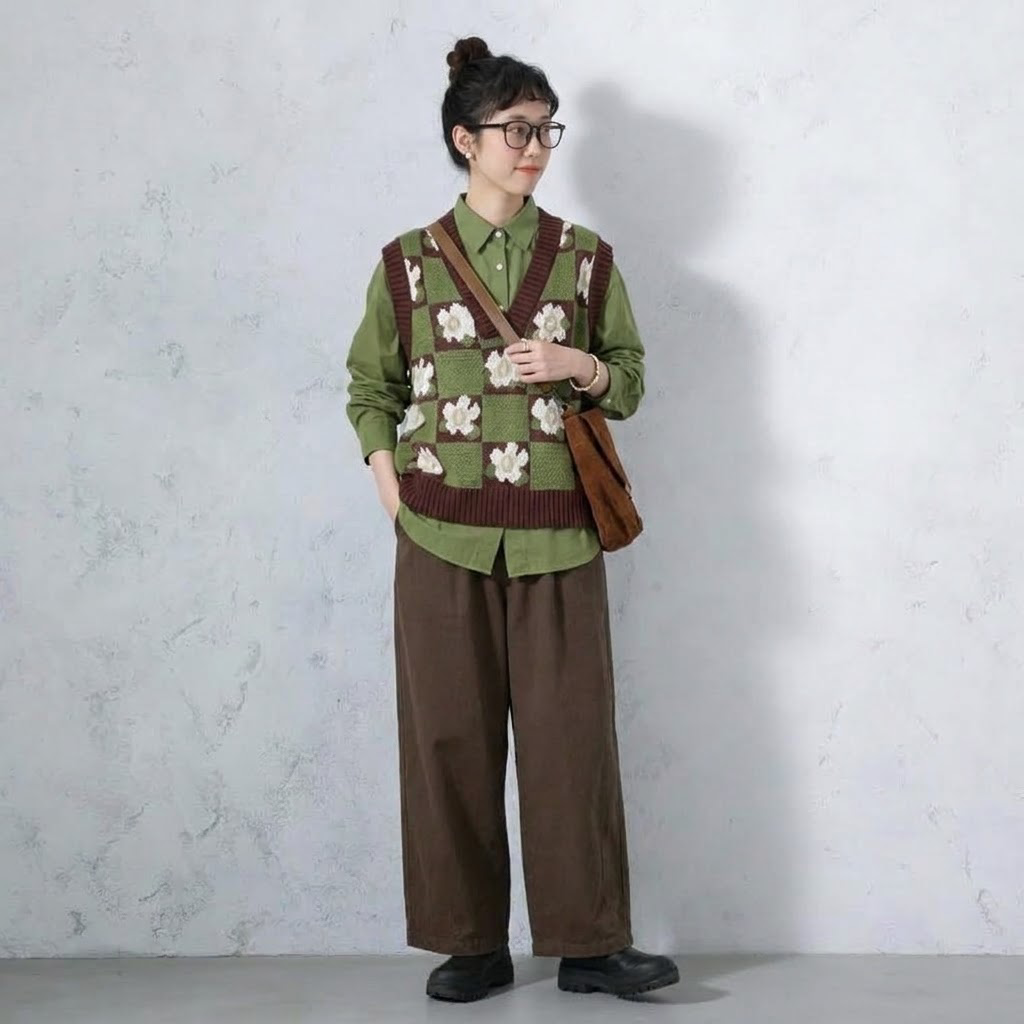 シャツ×ニットベスト セットアップ・単品