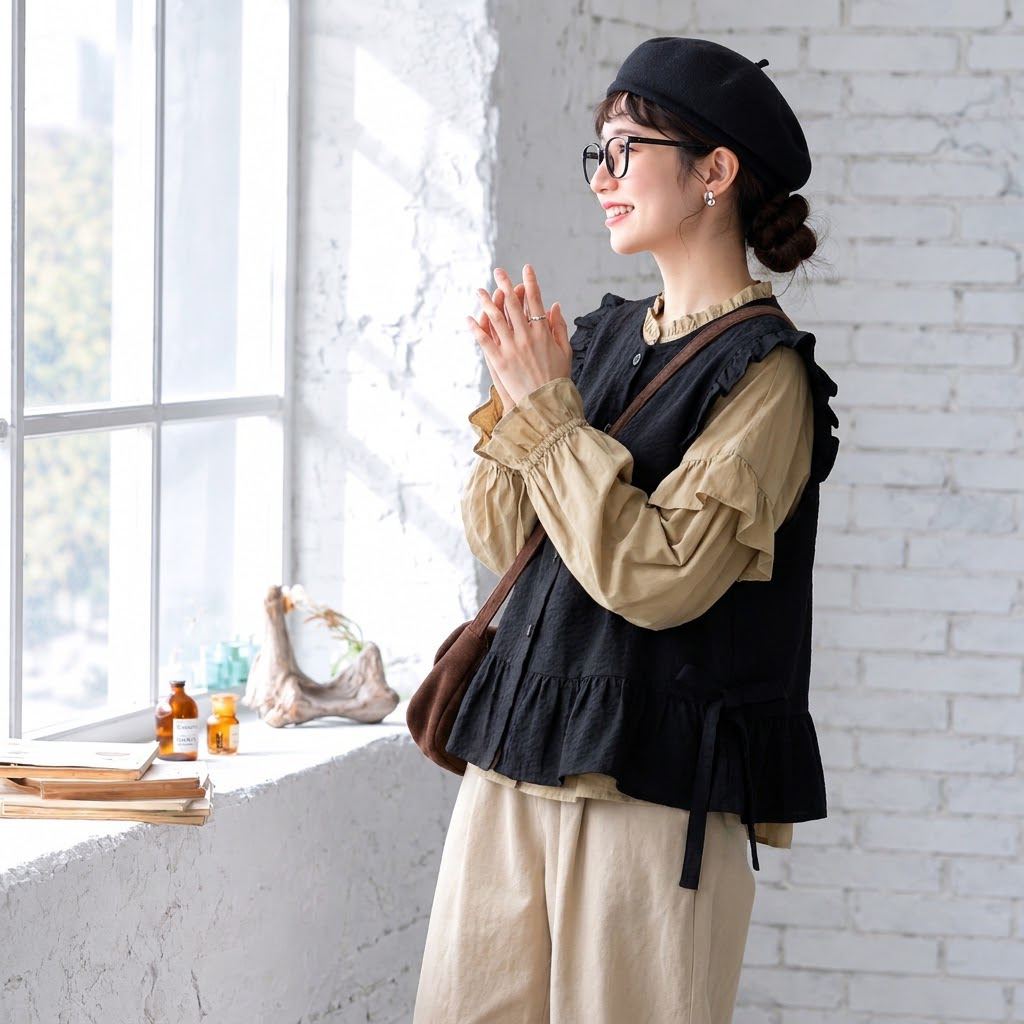 2色展開｜ボウタイ付き 前開きベスト