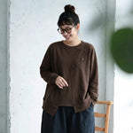 L～5XL ボタンデザイン アシンメトリー パーカー
