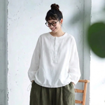 ドロップショルダー ロングスリーブ シャツ