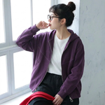 L～5XL フード付き 前開きポケット付き ゆったりシルエット 長袖ジャケット