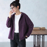 L～5XL フード付き 前開きポケット付き ゆったりシルエット 長袖ジャケット