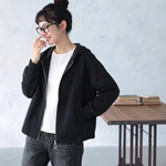 L～5XL フード付き 前開きポケット付き ゆったりシルエット 長袖ジャケット