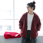 L～5XL フード付き 前開きポケット付き ゆったりシルエット 長袖ジャケット