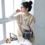 無地 ボタン ニット ベスト