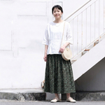 綿麻 スカート