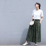 綿麻 スカート