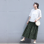 綿麻 スカート