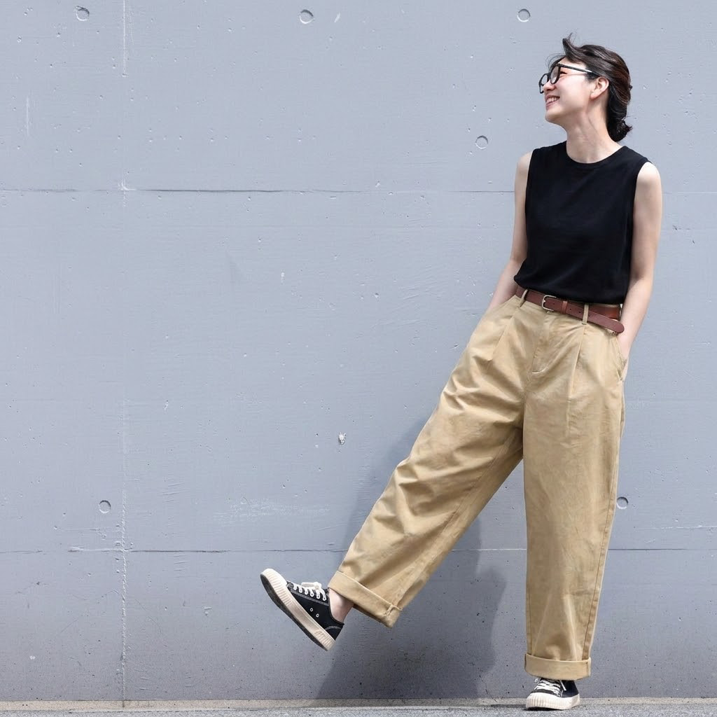 ストレート スルーシーズン ロングパンツ