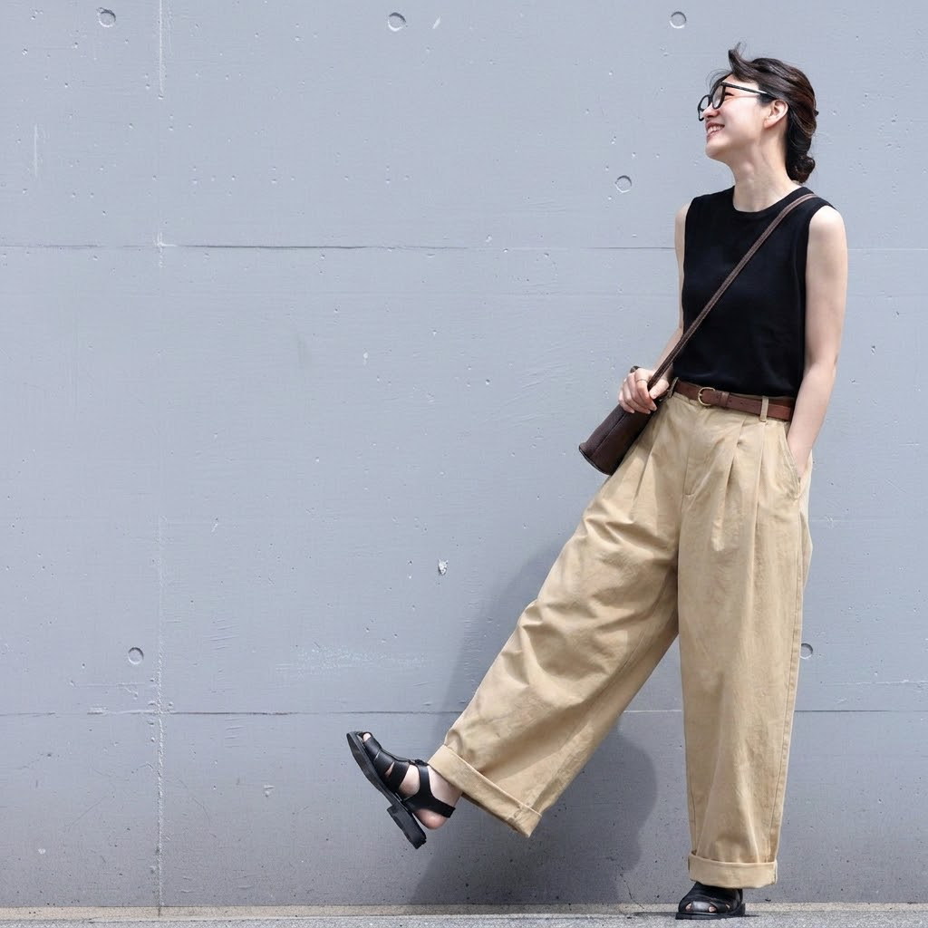 ストレート スルーシーズン ロングパンツ