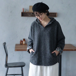 フード付き 長袖 無地 Tシャツ