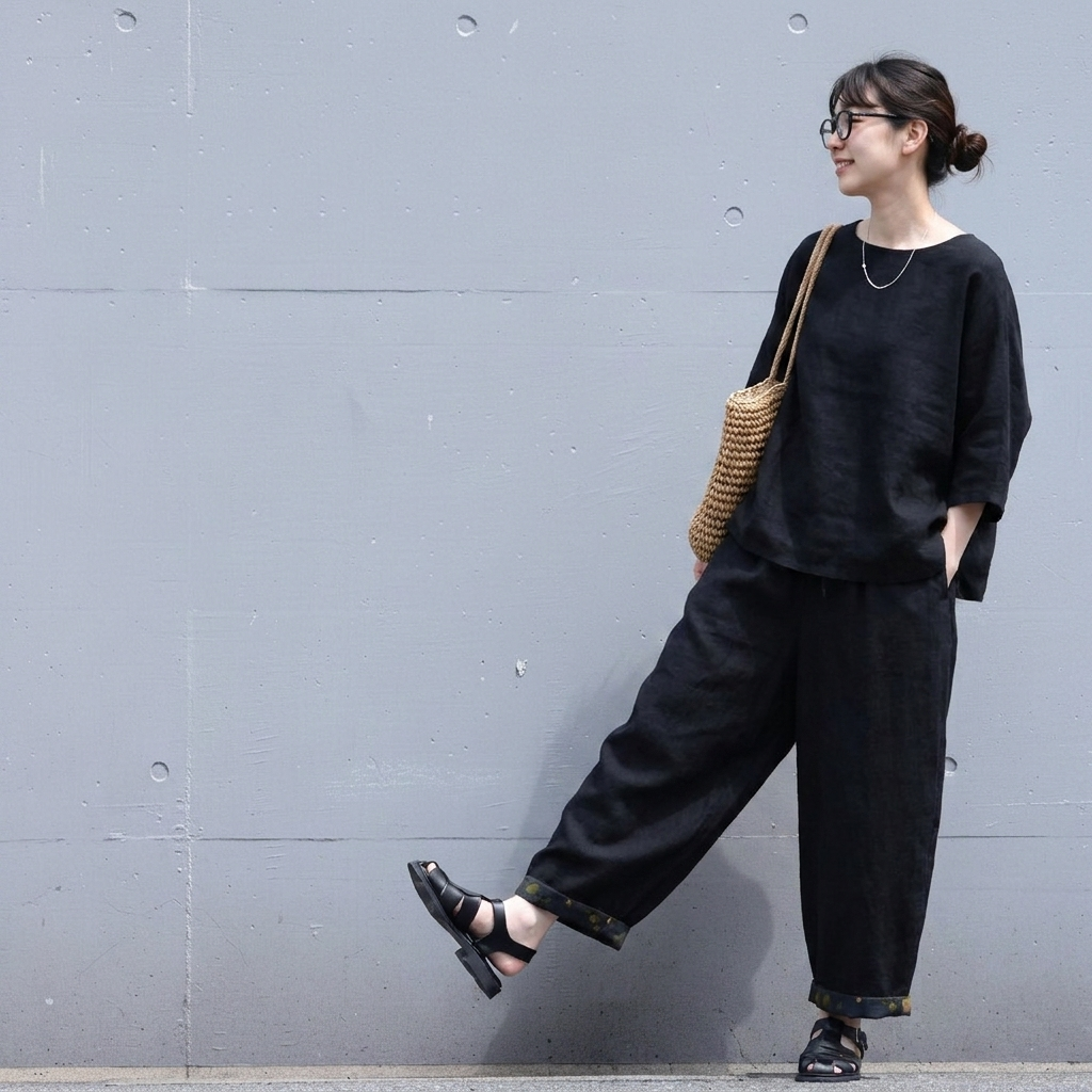 M～4XL 接触冷感 切り替え パンツ