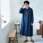 ルーズシルエット デニム シャツワンピース