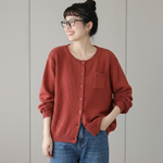丸首 カーディガン