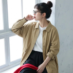 ワークデザイン ミディ丈 シャツコート