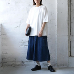 コットン M-5XL 心地よい Aライン ポケット付き 無地 スカート