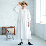 刺繍入り Aラインロングワンピース