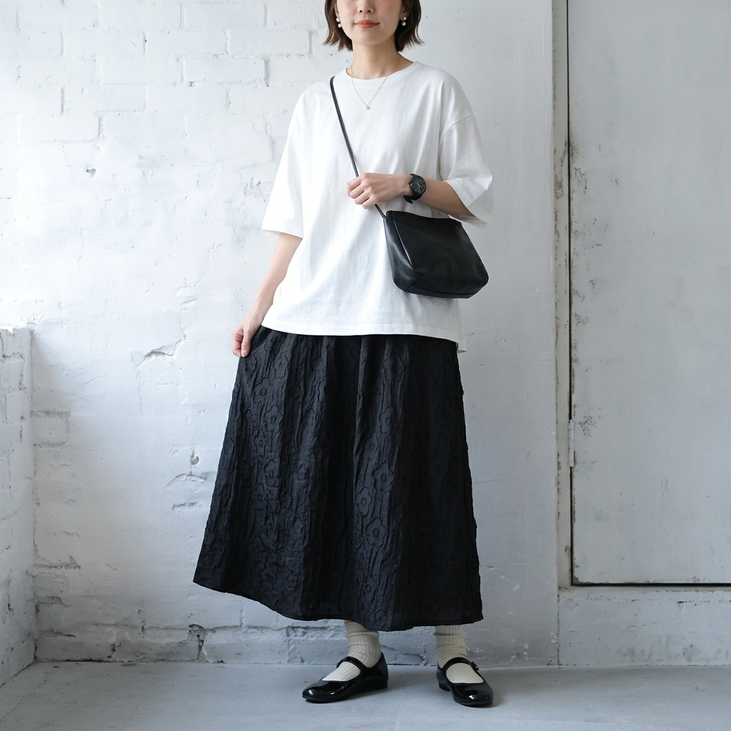花柄 Aライン パターン 無地 ミディアム丈 レトロ スカート