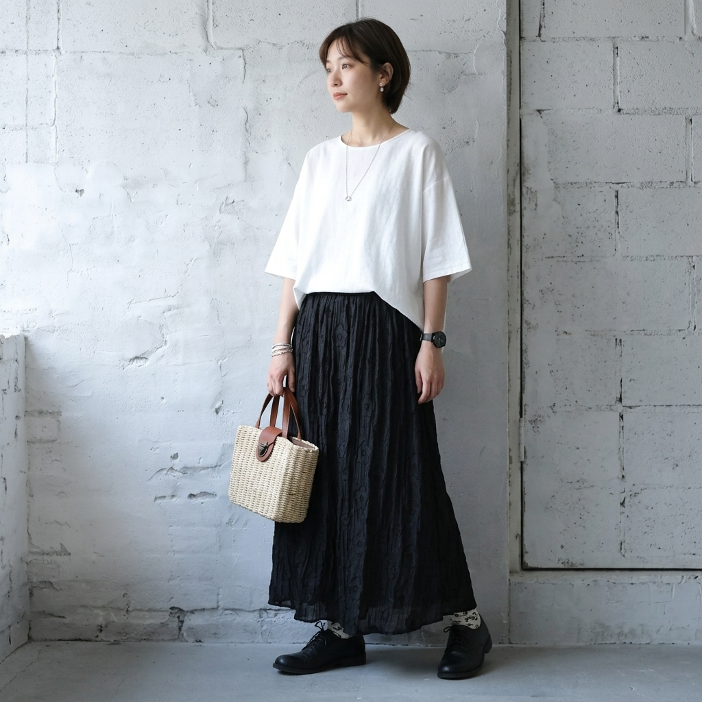 花柄 Aライン パターン 無地 ミディアム丈 レトロ スカート