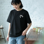 コットン ラウンドネック 半袖 プリント Tシャツ