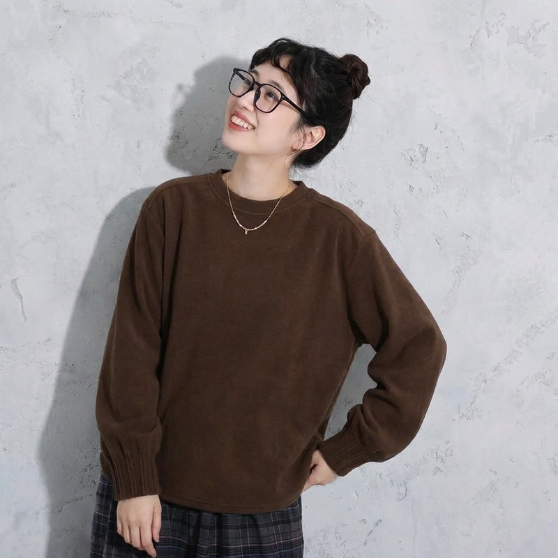 M～4XL 無地 切り替え 長袖 中縫い Tシャツ
