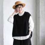 3色展開｜バックボタン ニットベスト