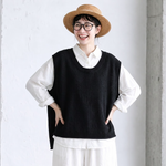 3色展開｜バックボタン ニットベスト