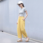S～4XL 無地 アンクル丈（9分丈） ガウチョパンツ