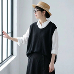 3色展開｜バックボタン ニットベスト
