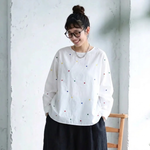 M～4XL 刺繍 ロングスリーブ シャツ