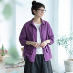 コットン 2XL～5XL 無地 ポケット付き ボタン 長袖 シャツ