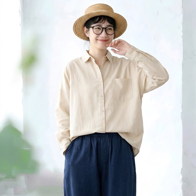 厚手仕様 ロングスリーブ シャツ