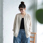 M～4XL 綿麻ブラウス