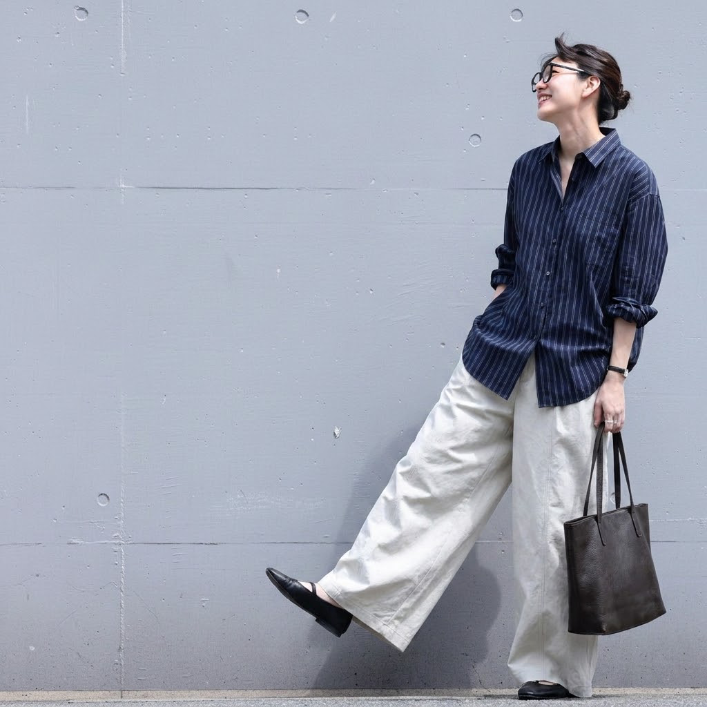 ワイドレッグ ウエストゴム 実用的 ロングパンツ