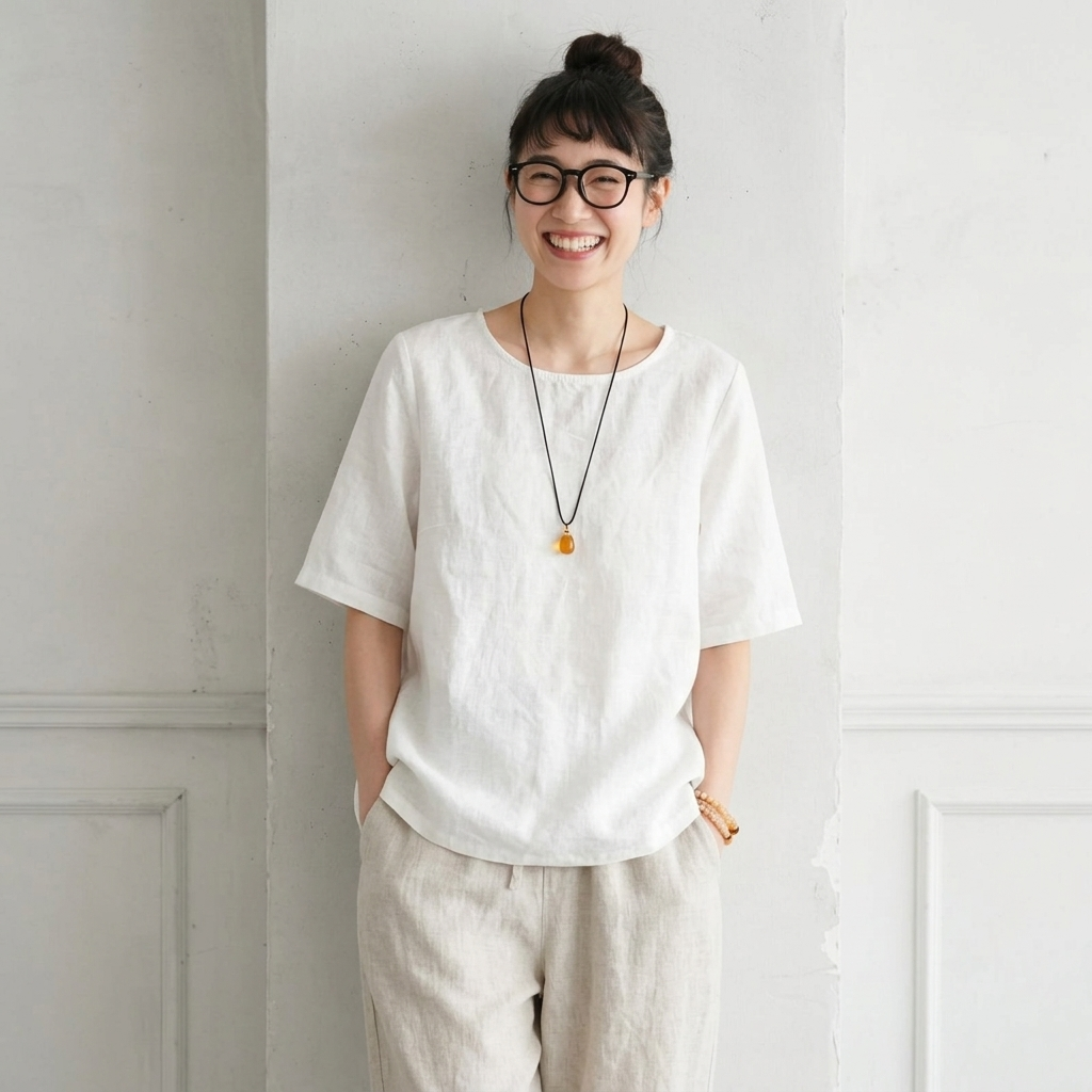 無地 半袖 レトロ 良し ゆったりシルエット T シャツ