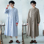チェック柄 ロングワンピース