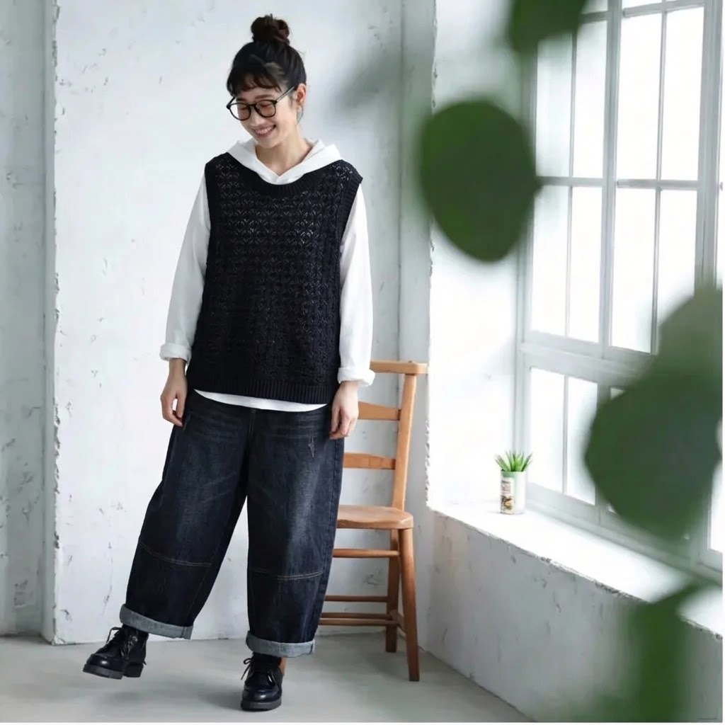 ちょこんと重ねる ひとなつっこいニットベスト