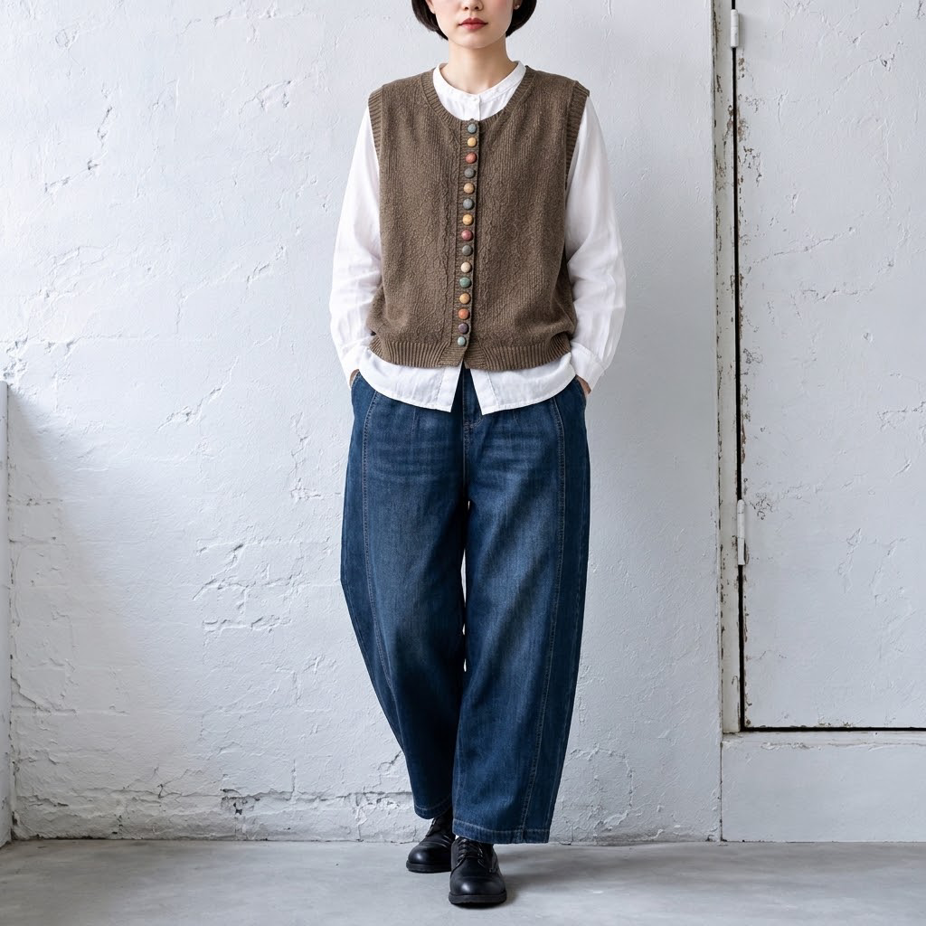 ストレッチデニム カーブパンツ