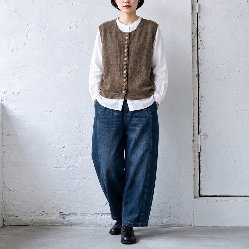 ストレッチデニム カーブパンツ