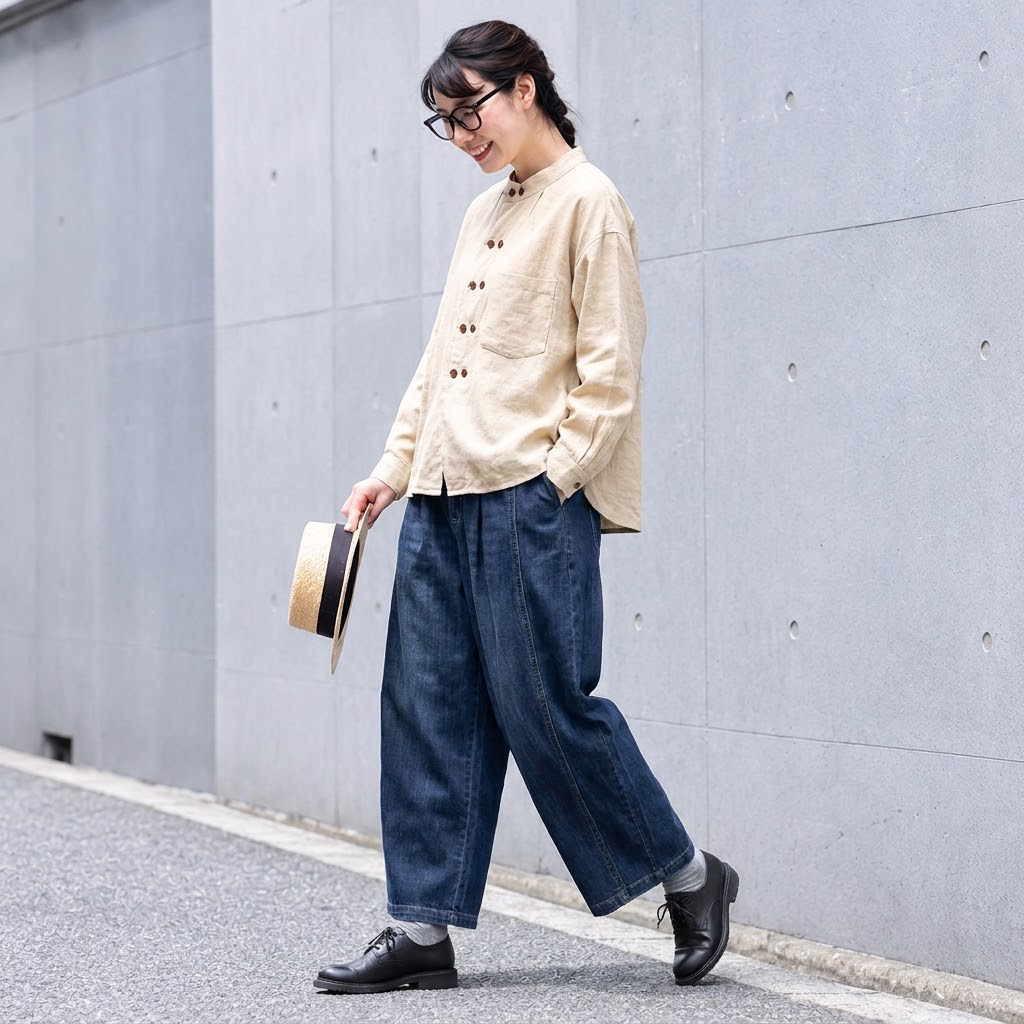 ストレッチデニム カーブパンツ
