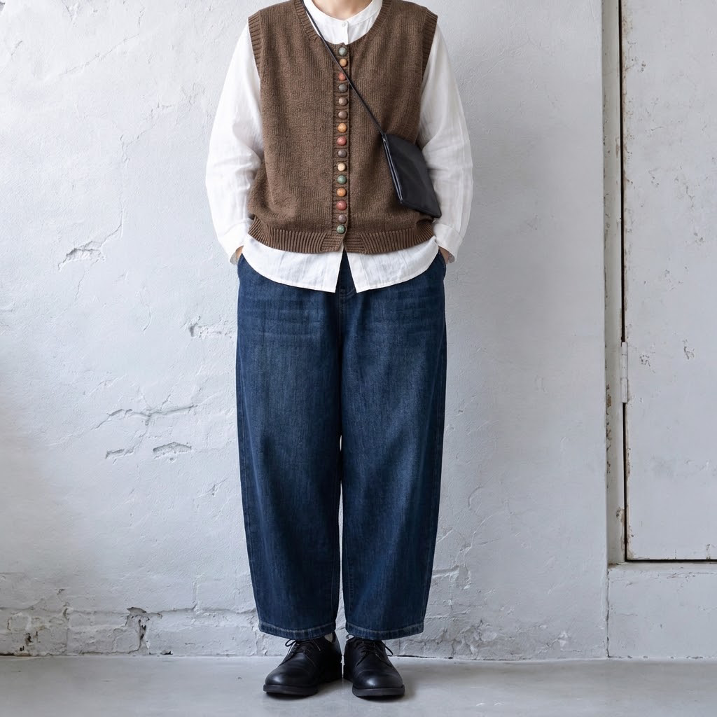 ストレッチデニム カーブパンツ