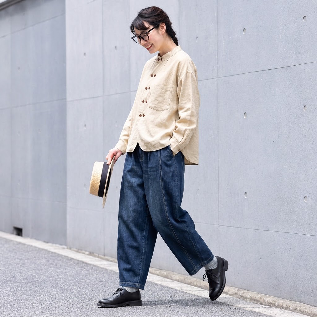 ストレッチデニム カーブパンツ