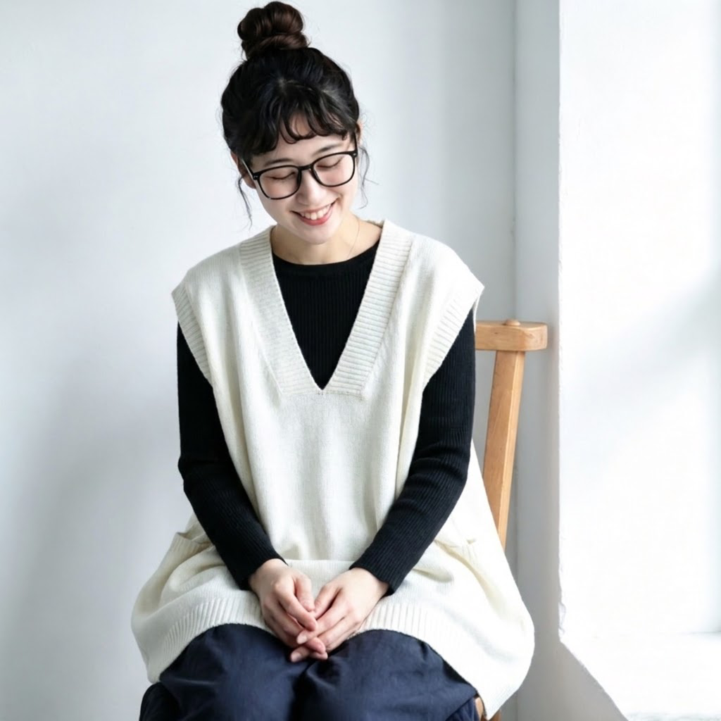 S～5XL コーデのアクセントになるニットベスト