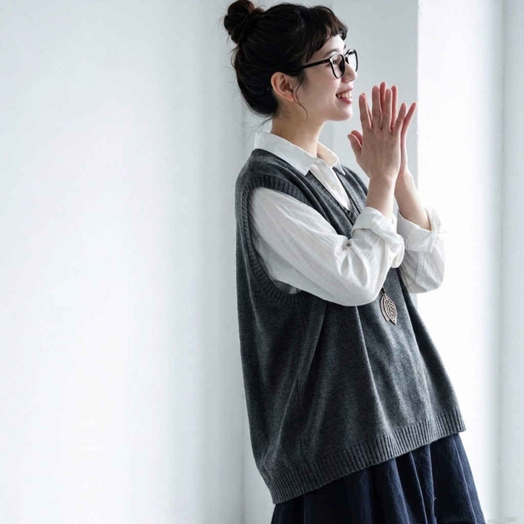 S～5XL コーデのアクセントになるニットベスト