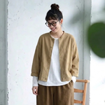 長袖 ボタン 無地 ジャケット