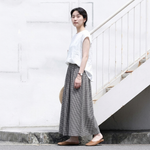ウエストゴムチェックパンツ｜美術館・写真展鑑