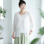 M～4XL 冷感透かし編みカーデ